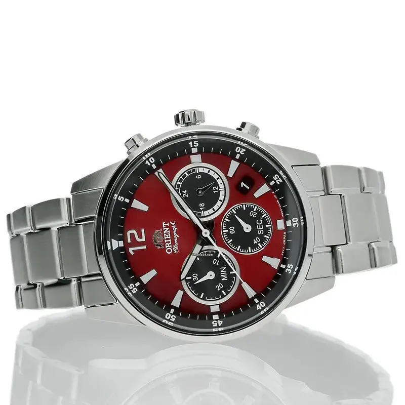 Orient Sports Chronograph Maroon Dial Men's Watch | RA-KV0004R10B